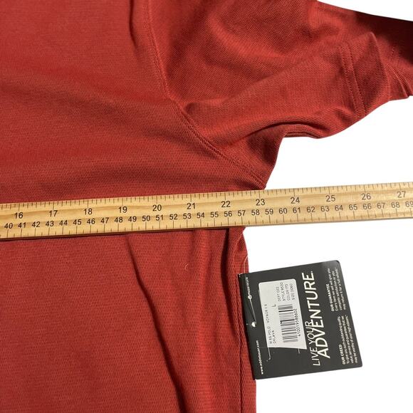 Eddie Bauer Travex Mens Size Large Orange Short Sleeve Cotton Blend Polo Shirt - Picture 8 of 14